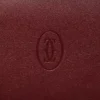 International Wallet with Gussets, Must De Cartier – Burgundy Calfskin, Golden Finish – Cartier