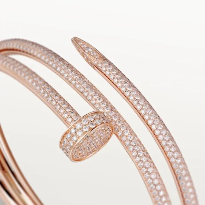 Juste Un Clou Bracelet, Double, Half-Paved Juste Un Clou Bracelet, Double, Half-Paved