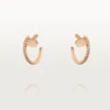 Juste Un Clou Diamond Hoop Earrings, Rose Gold | Cartier Us
