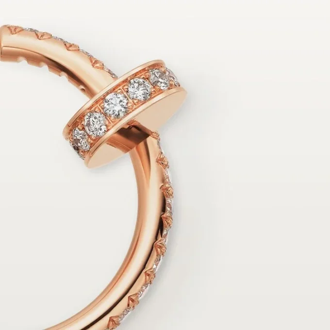 Juste Un Clou Diamond Hoop Earrings, Rose Gold | Cartier Us
