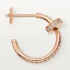 Juste Un Clou Diamond Hoop Earrings, Rose Gold | Cartier Us