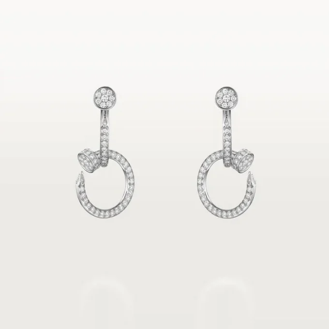 Juste Un Clou Earrings, Double, Paved Juste Un Clou Earrings, Double, Paved