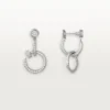 Juste Un Clou Earrings, Double, Paved Juste Un Clou Earrings, Double, Paved