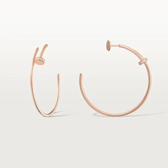 Juste Un Clou Earrings – Pink Gold, Diamonds – Cartier