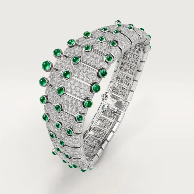 Le Voyage Recommence Bracelet, Emerald, Paved Le Voyage Recommence Bracelet, Emerald, Paved