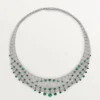 Le Voyage Recommence Necklace, Emerald, Paved