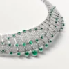 Le Voyage Recommence Necklace, Emerald, Paved