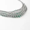 Le Voyage Recommence Necklace, Emerald, Paved