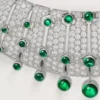 Le Voyage Recommence Necklace, Emerald, Paved