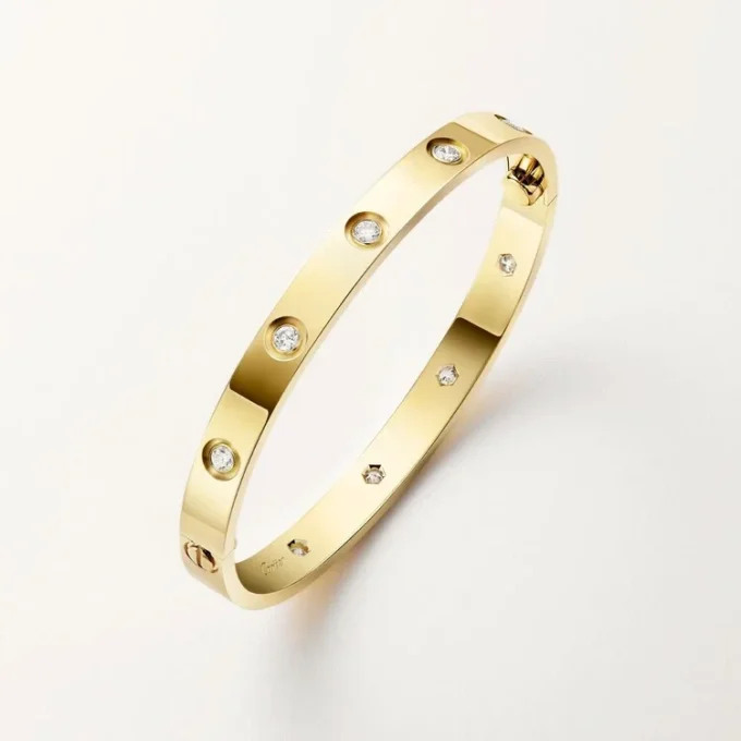 Love Bracelet, Classic Model,10 Diamonds