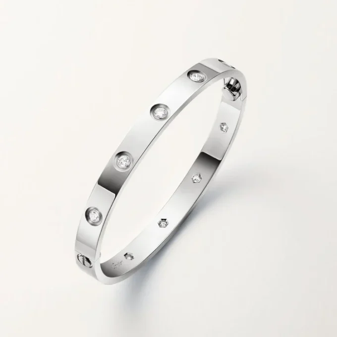 Love Bracelet, Classic Model,10 Diamonds