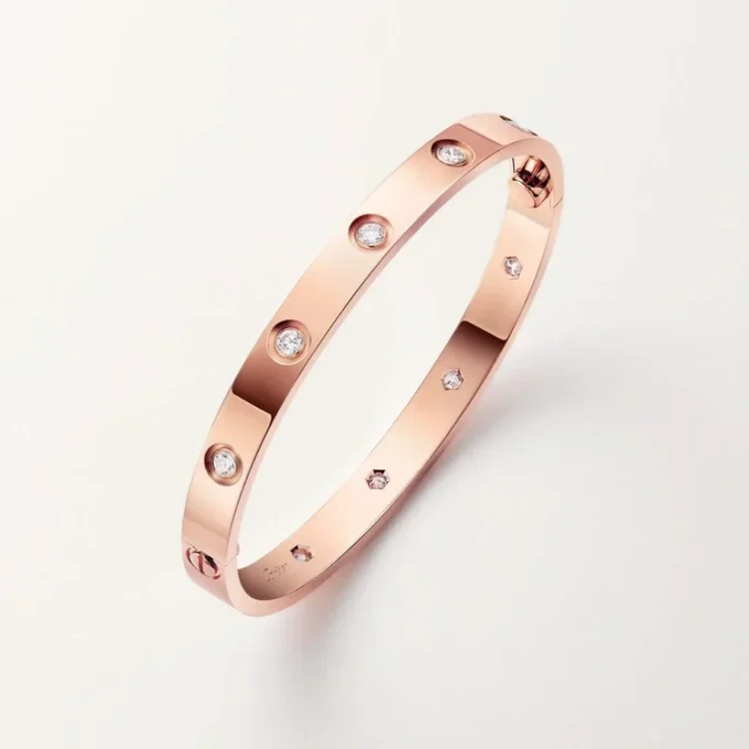 Love Bracelet, Classic Model,10 Diamonds