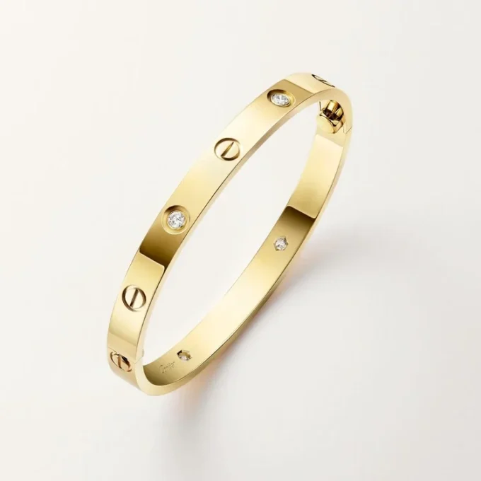 Love Bracelet, Classic Model, 4 Diamonds Love Bracelet, Classic Model, 4 Diamonds