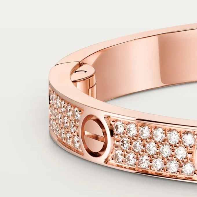Love Bracelet, Medium Model, Paved