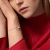 Love Bracelet, on Chain, Half-Paved Love Bracelet, on Chain, Half-Paved