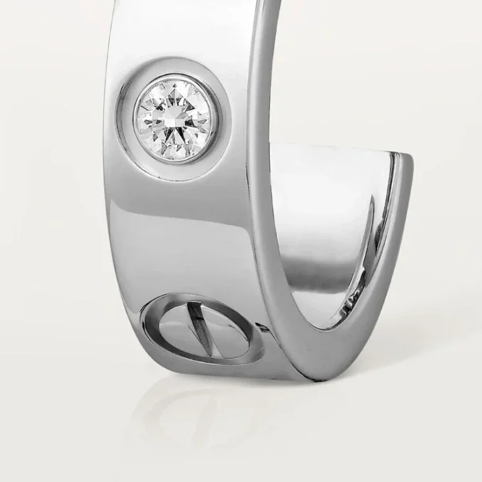 Love Earrings, 2 Diamonds – White Gold, Diamonds – Cartier Love Earrings, 2 Diamonds – White Gold, Diamonds – Cartier