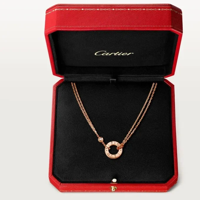 Love Necklace, 2 Diamonds – Rose Gold, Diamonds – Cartier