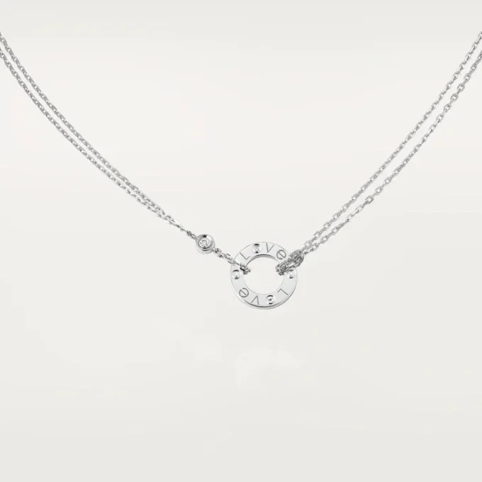 Love Necklace, 2 Diamonds – White Gold, Diamonds – Cartier
