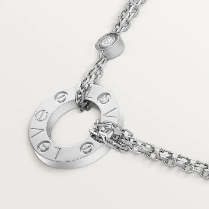 Love Necklace, 2 Diamonds – White Gold, Diamonds – Cartier