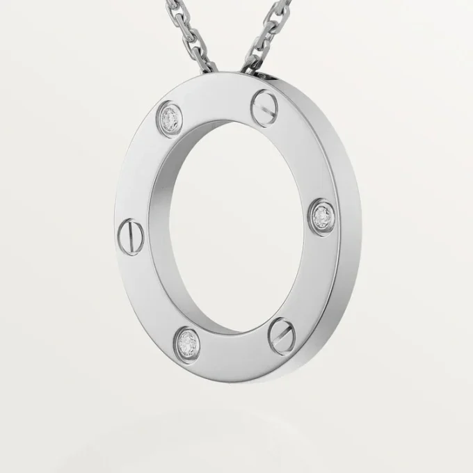 Love Necklace, 3 Diamonds – White Gold, Diamonds – Cartier