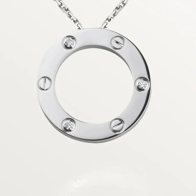 Love Necklace, 3 Diamonds – White Gold, Diamonds – Cartier