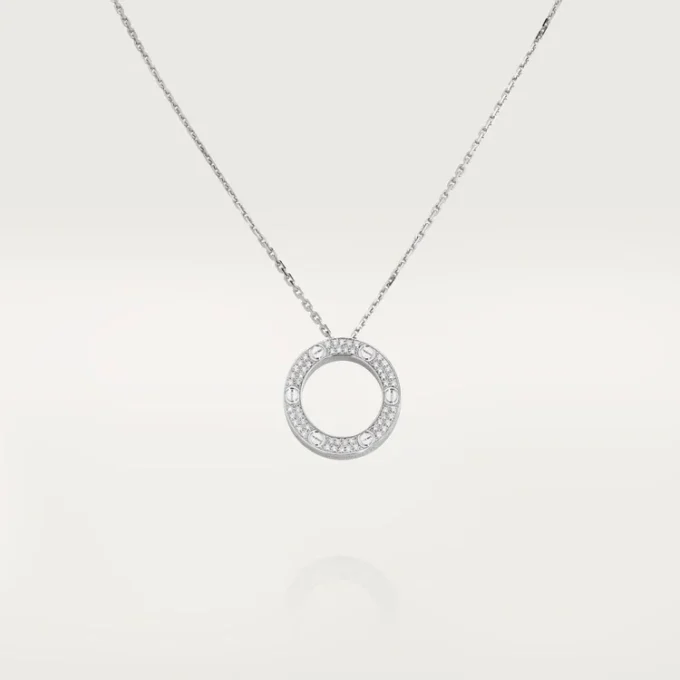 Love Necklace, Diamond-Paved – White Gold, Diamonds – Cartier