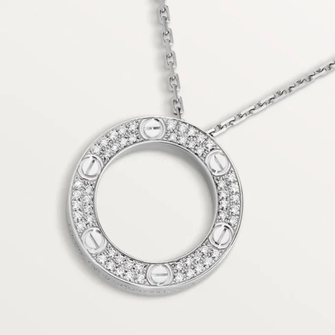 Love Necklace, Diamond-Paved – White Gold, Diamonds – Cartier