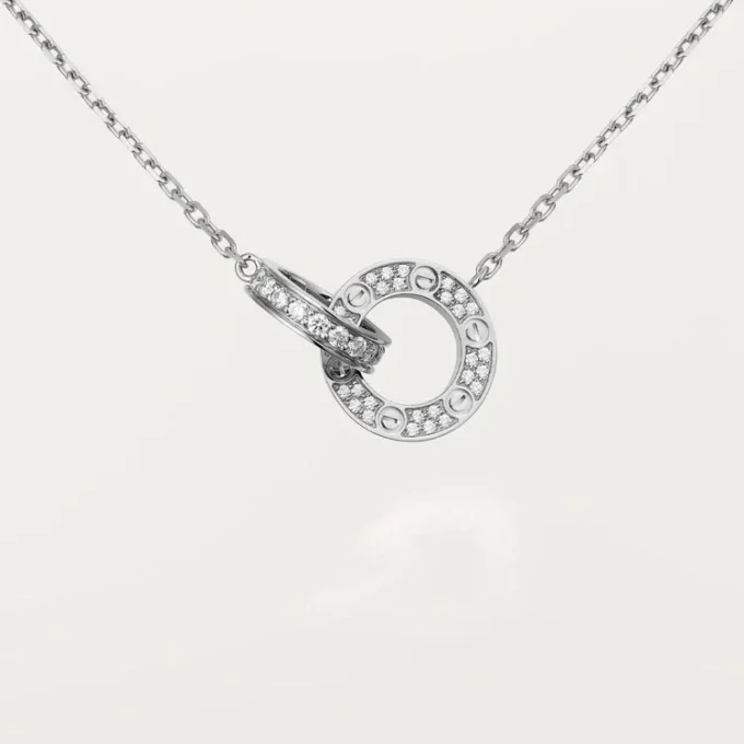 Love Necklace, Diamond-Paved – White Gold, Diamonds – Cartier