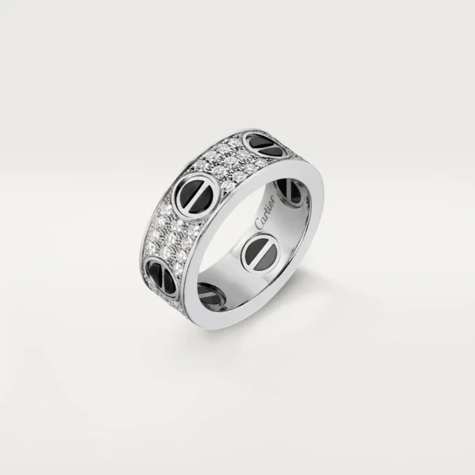 Love Ring, Diamond-Paved, Ceramic – White Gold, Ceramic, Diamonds – Cartier Love Ring, Diamond-Paved, Ceramic – White Gold, Ceramic, Diamonds – Cartier