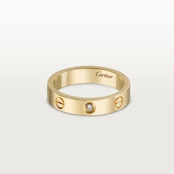 Love Wedding Band, 1 Diamond – Yellow Gold, Diamond – Cartier