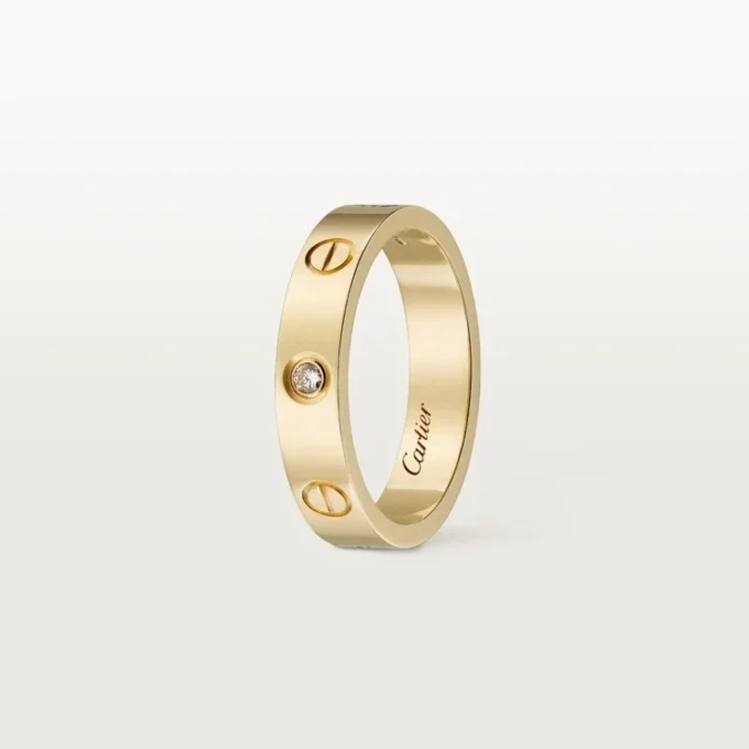 Love Wedding Band, 1 Diamond – Yellow Gold, Diamond – Cartier