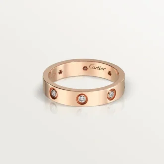 Love Wedding Band, 8 Diamonds – Rose Gold, Diamonds – Cartier