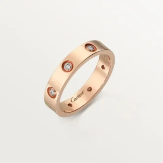 Love Wedding Band, 8 Diamonds – Rose Gold, Diamonds – Cartier