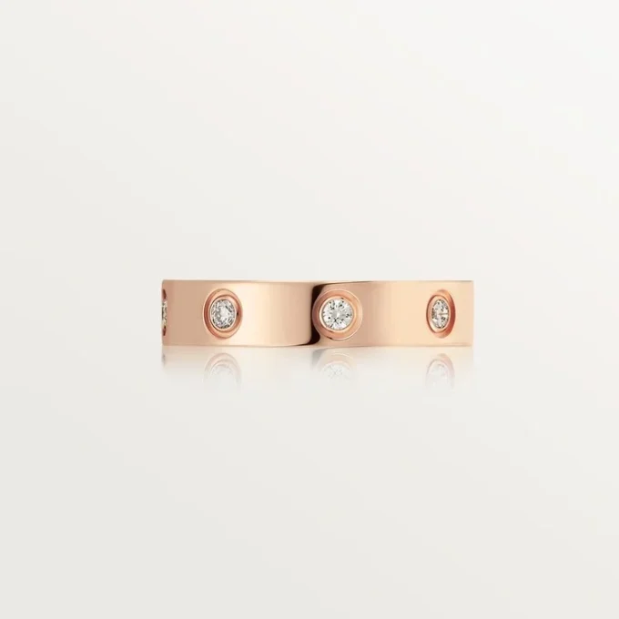 Love Wedding Band, 8 Diamonds – Rose Gold, Diamonds – Cartier