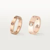 Love Wedding Band, 8 Diamonds – Rose Gold, Diamonds – Cartier