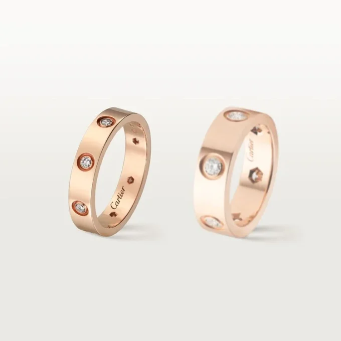 Love Wedding Band, 8 Diamonds – Rose Gold, Diamonds – Cartier