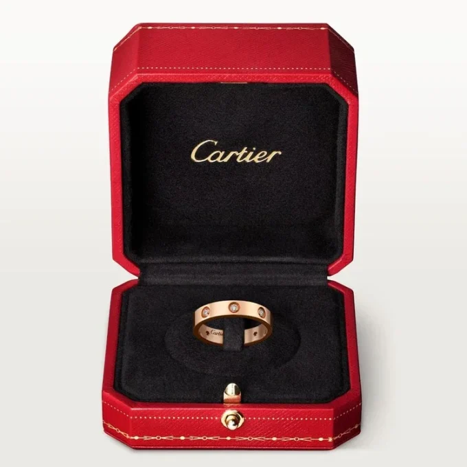 Love Wedding Band, 8 Diamonds – Rose Gold, Diamonds – Cartier