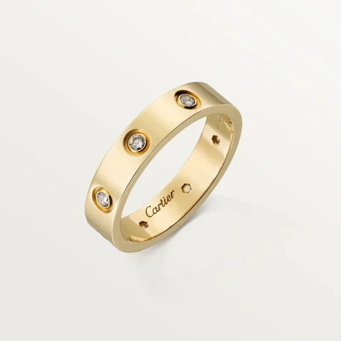 Love Wedding Band, 8 Diamonds – Yellow Gold, Diamonds – Cartier