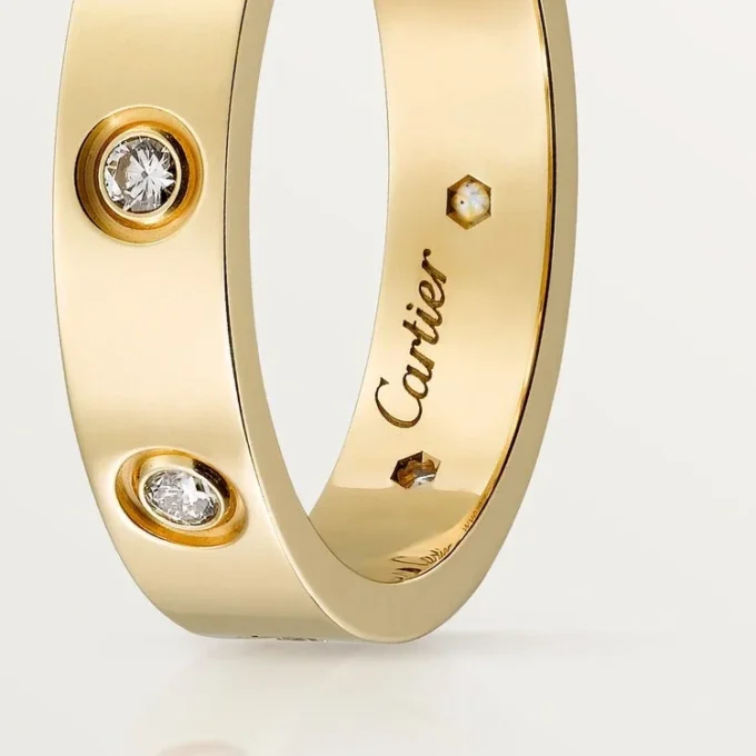 Love Wedding Band, 8 Diamonds – Yellow Gold, Diamonds – Cartier