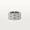 Maillon Panthere Ring, Five Rows, Paved