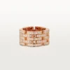Maillon Panthere Ring, Five Rows, Paved