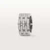 Maillon Panthere Ring, Five Rows, Paved