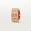 Maillon Panthere Ring, Five Rows, Paved