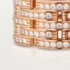 Maillon Panthere Ring, Five Rows, Paved