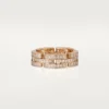 Maillon Panthere Ring, Triple Row, Paved