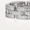 Maillon Panthere Ring, Triple Row, Paved