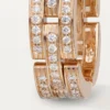 Maillon Panthere Ring, Triple Row, Paved