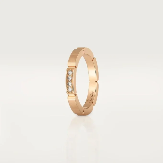 Maillon Panthere Wedding Band – Pink Gold, Diamonds – Cartier
