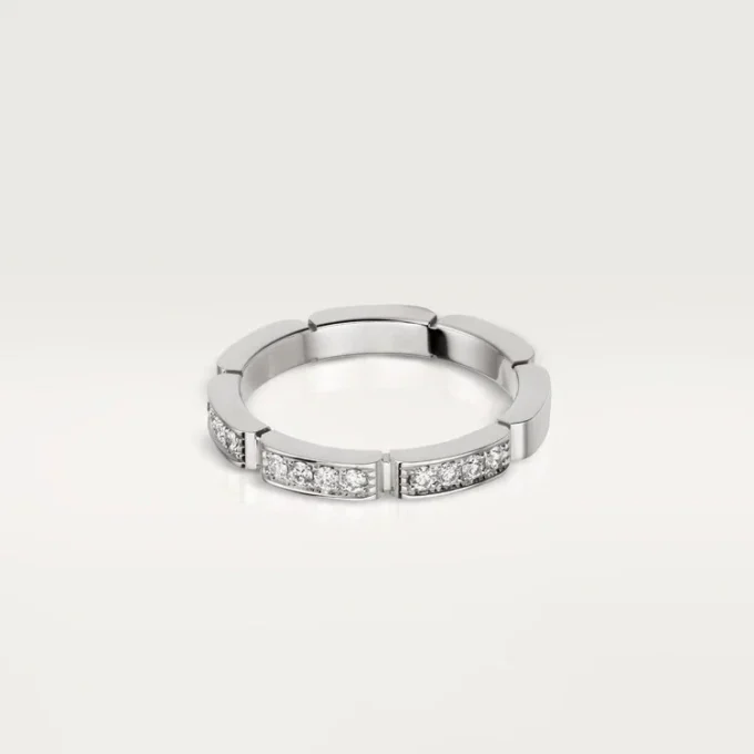 Maillon Panthere Wedding Band – White Gold, Diamonds – Cartier