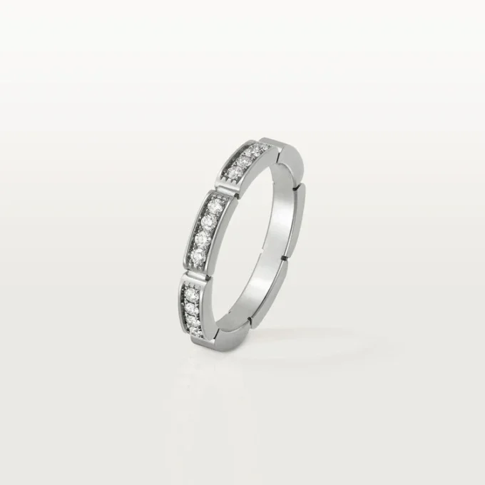 Maillon Panthere Wedding Band – White Gold, Diamonds – Cartier